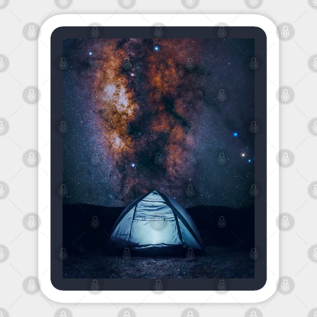 Camping Under the Stars Sticker by DreamCollage